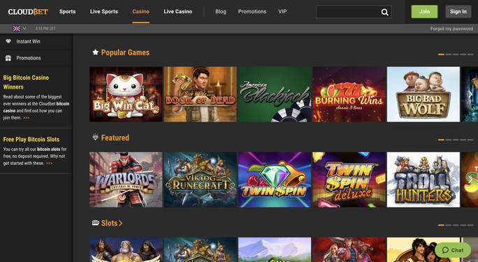 cloudbet-casino screenshot