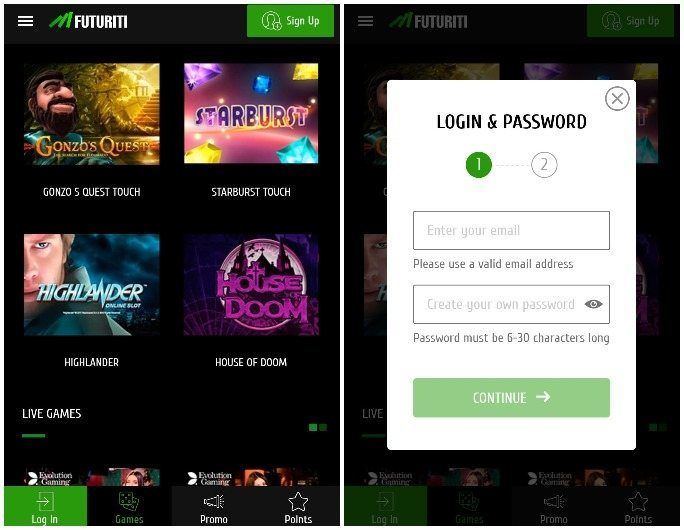 futuriti-casino screenshot