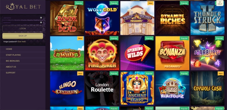 royalbet-casino screenshot