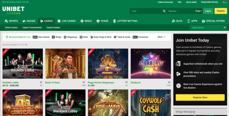 unibet-casino screenshot