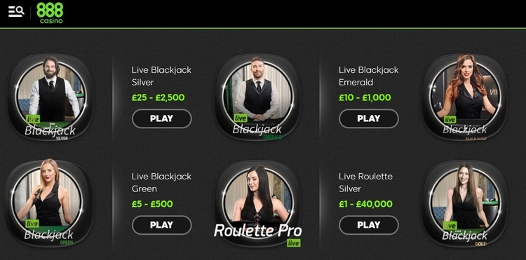 888 live casino