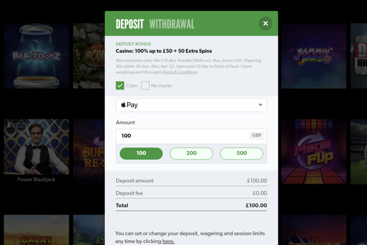 apple pay casinos real money