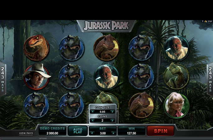 jurassic park microgaming slot