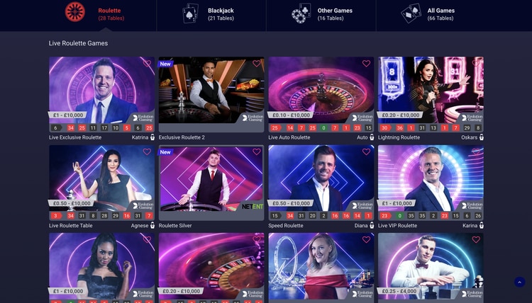 liveroulette casino