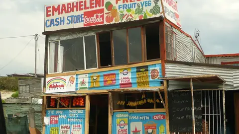 Cash store in Khayelitsha, Cape Town, where airtime and vouchers are sold