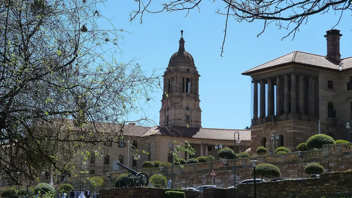 Union Buildings in Pretoria seen from the terraced gardens