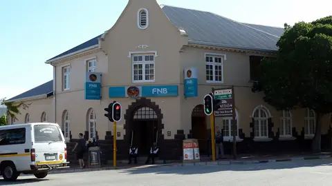 First National Bank branch in a Cape Dutch style building