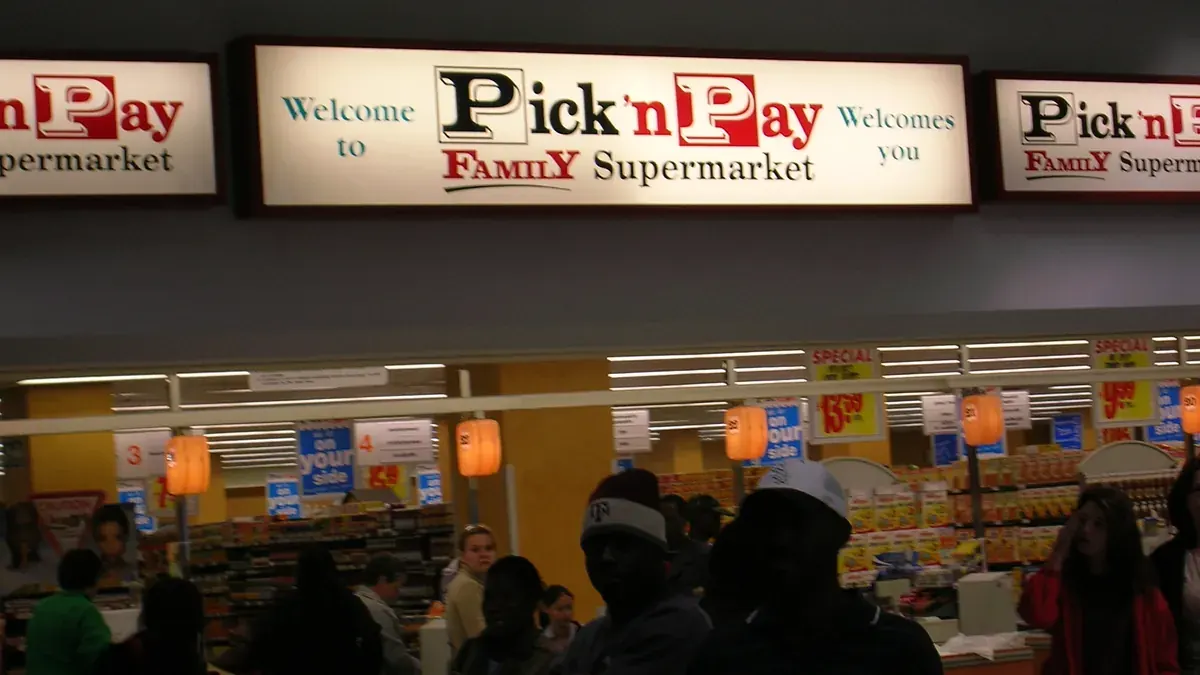 Pick n Pay supermarket tills in South Africa