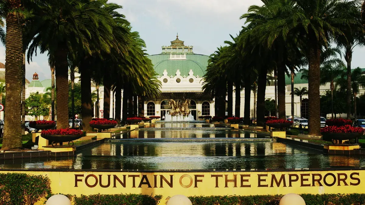 Fountain of the Emperors at the casino entrance of Emperors Palace, Kempton Park